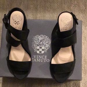 Vince Camuto Black Leather Sandal